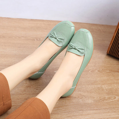 Women's Summer Hollow-Out Leather Flat Shoes