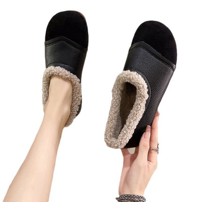 Women's Fleece-Lined Cotton Shoes with Soft Beef Tendon Sole – Comfortable Fit