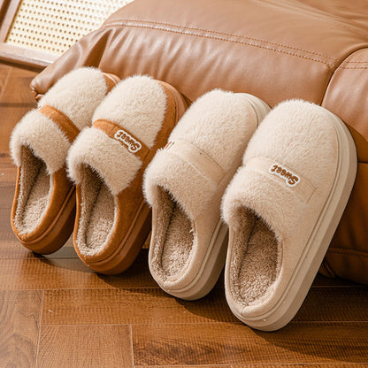 Cozy Cotton Slippers for Couples - Warm Fashionable Indoor Footwear