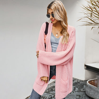 Women's thick cardigan sweater