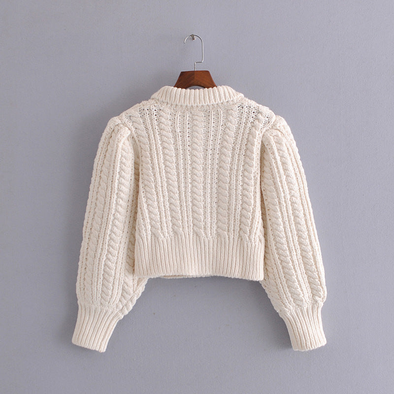 Stylish Women's Thin 8-Strand Knit Sweater for a Sleek Look