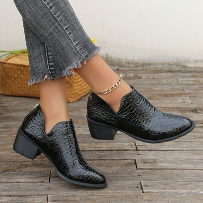 European and American Style Ankle Boots with Back Zipper