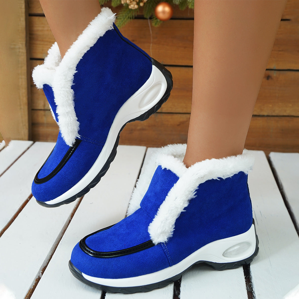 Women's Plus Velvet Snow Boots with Air Cushion Sole