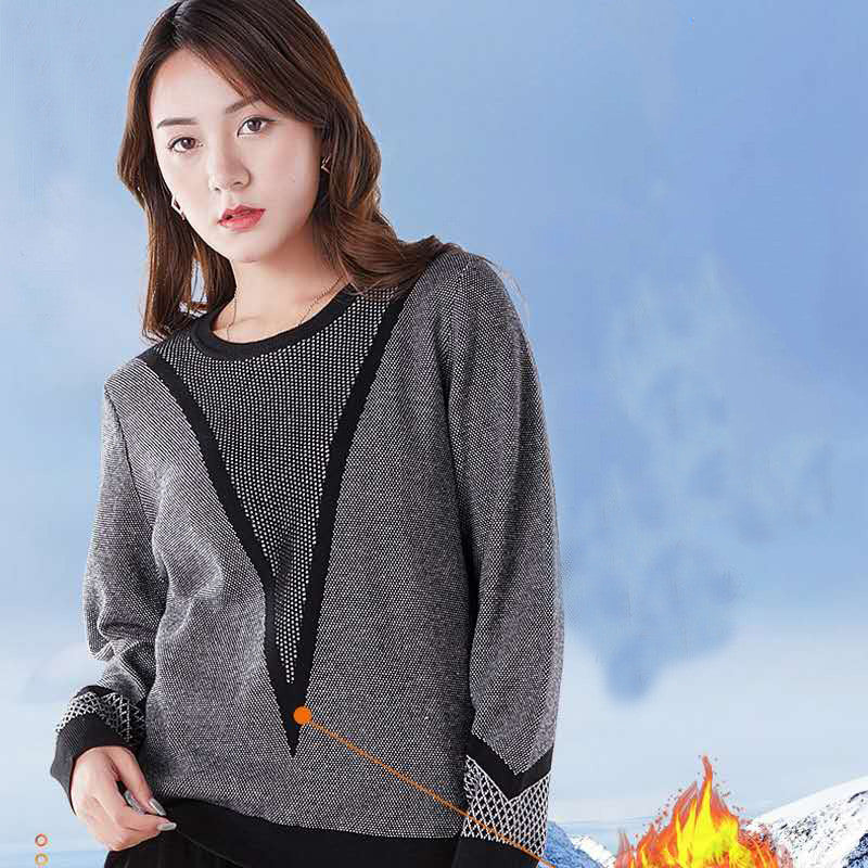 Heated knitted sweater