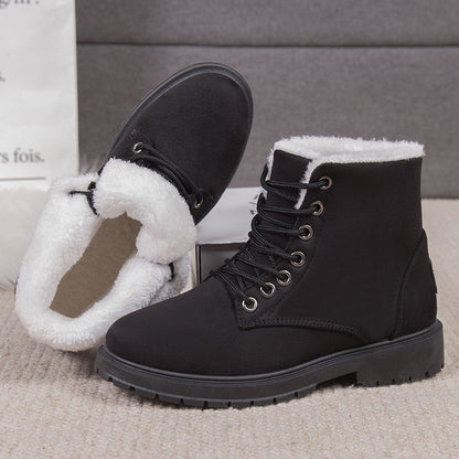 Fleece-Lined Thickened Snow Boots – Winter Warm and Non-Slip