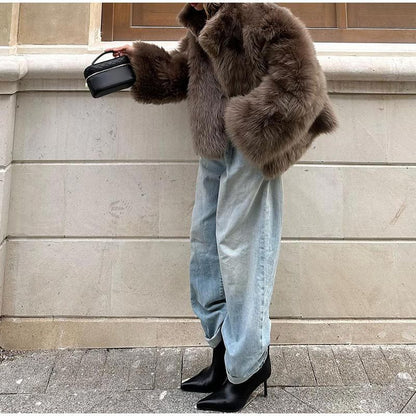 Fashionable Plush Fur Coat – Casual, Comfortable, and Eye-Catching Warmth