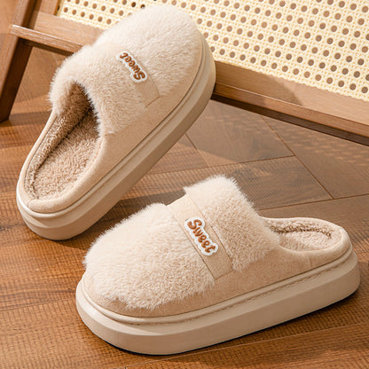 Cozy Cotton Slippers for Couples - Warm Fashionable Indoor Footwear