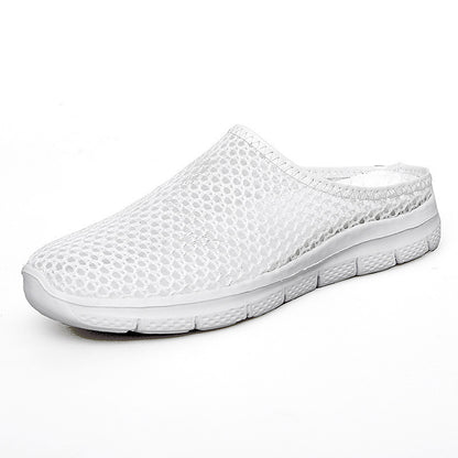 Couple Style Breathable Mesh Surface Soft-Soled Slip-On Shoes