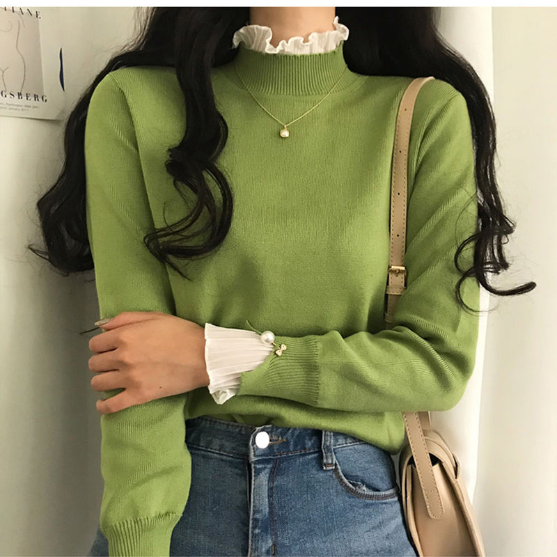 Women's Long Sleeve Pullover Sweater for Layering