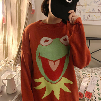 Frog crew neck sweater