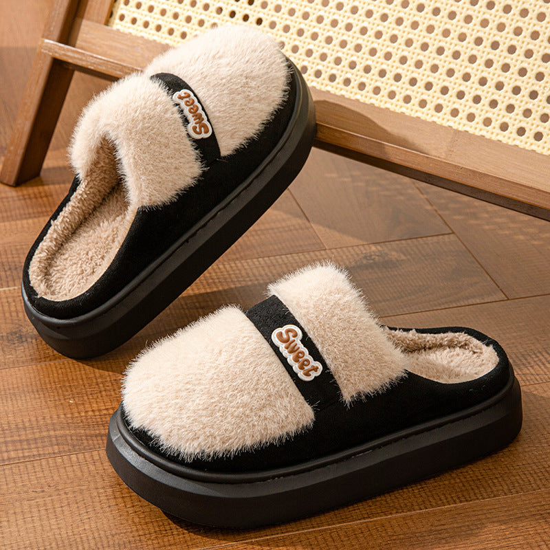 Cozy Cotton Slippers for Couples - Warm Fashionable Indoor Footwear