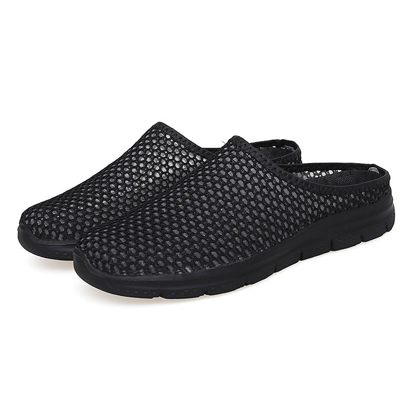 Couple Style Breathable Mesh Surface Soft-Soled Slip-On Shoes