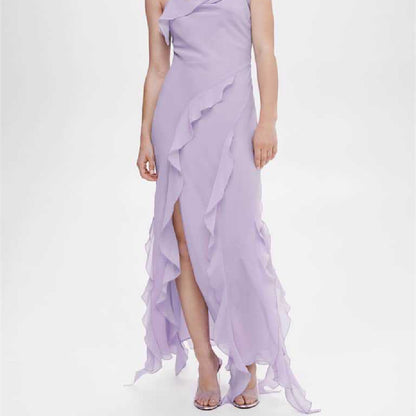 Women's Fashion Chiffon Ruffle Dress