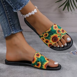 Women's Color Matching Flat Sandals