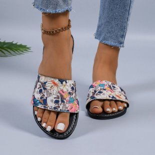 Women's Color Matching Flat Sandals