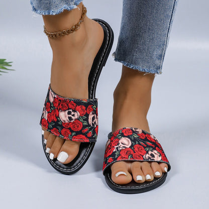 Women's Color Matching Flat Sandals