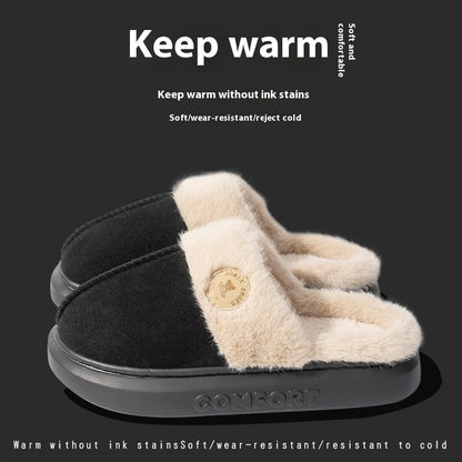 New Plush Slippers for Women & Men – Winter Warm Home Slippers, Indoor Thick-Soled Fleece Shoes