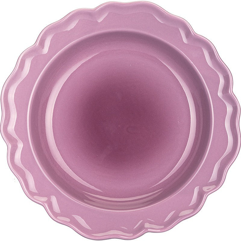 Colorful Gradient Dopa Ceramic Bowl Plate – Stylish Tableware for Household Use