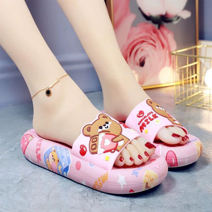 Cartoon Thick Non-slip Soft Bottom Indoor Flip-Flops