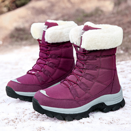 Women's Outdoor Fleece-lined Warm Snow Boots for Winter