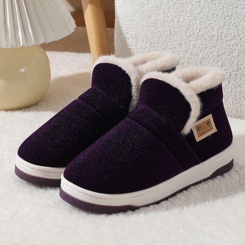 Winter Warm Plus Velvet Cotton Home Shoes