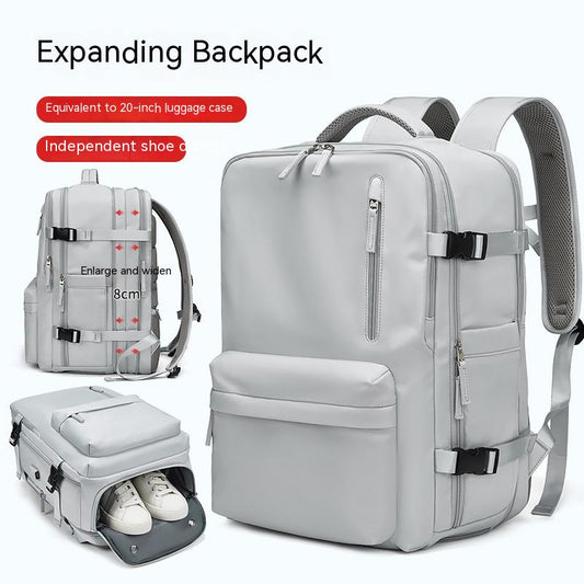 Women's Casual Dry Wet Separation Expansion Backpack