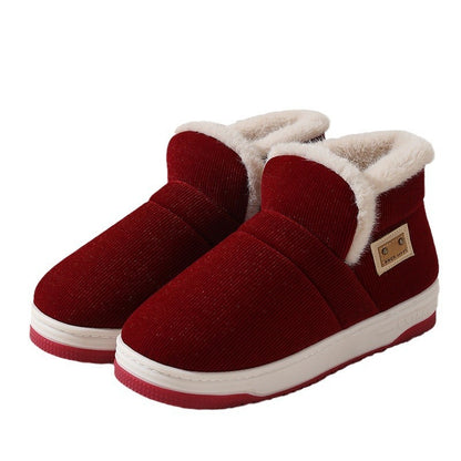 Winter Warm Plus Velvet Cotton Home Shoes