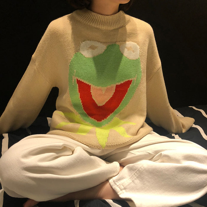 Frog crew neck sweater