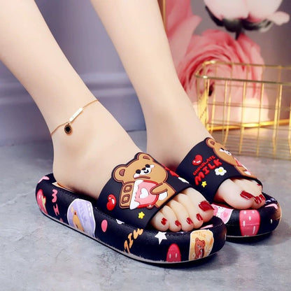 Cartoon Thick Non-slip Soft Bottom Indoor Flip-Flops