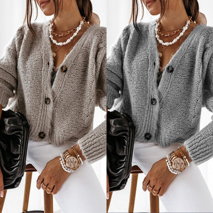 Autumn/Winter Buttoned Sweater - Imported from Amazon for a Stylish Look