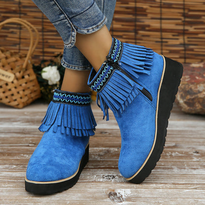 Stylish Small Wedge Booties with Thick Bottom for Fashionable Wear