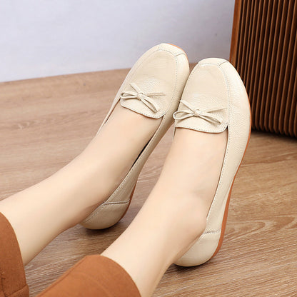 Women's Summer Hollow-Out Leather Flat Shoes