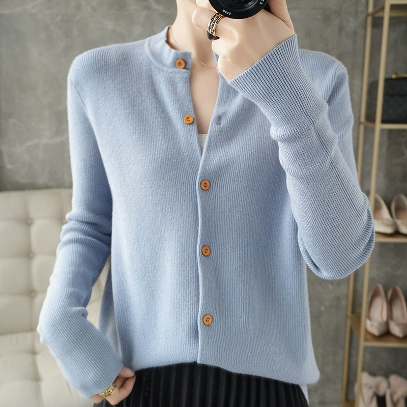 Round Neck Loose Knit Sweater Sweater Short Bottoming Shirt