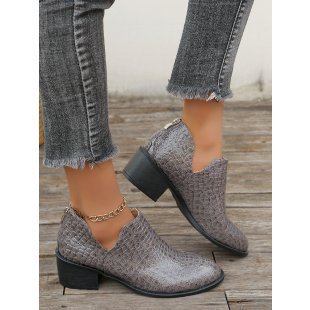 European and American Style Ankle Boots with Back Zipper