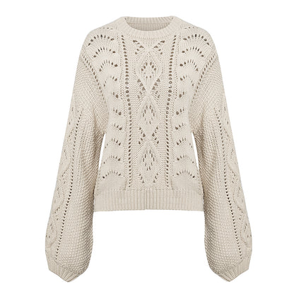 Hollow twist needle sweater