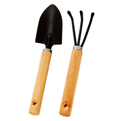 Mini Home Gardening Tool Set including Small Shovel and Rake