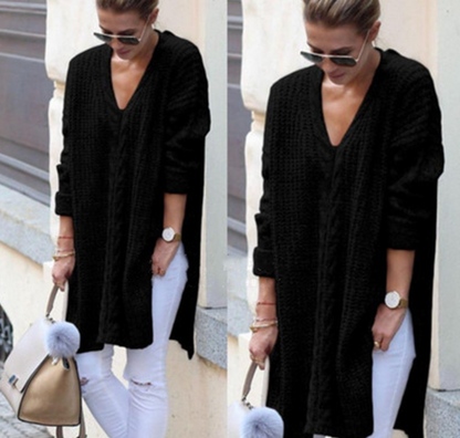 Medium long sweater sweater