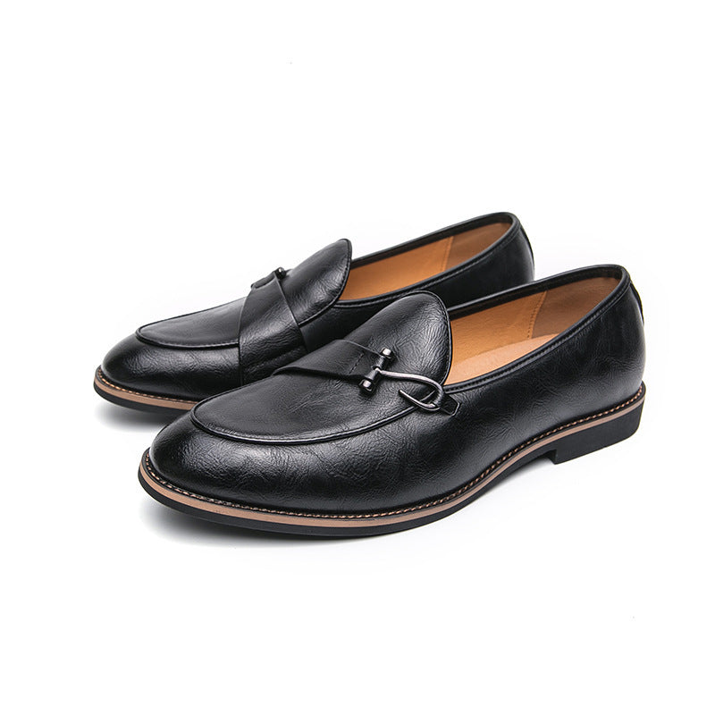 Plus Size Men's Casual Slip-On Shoes in British Style