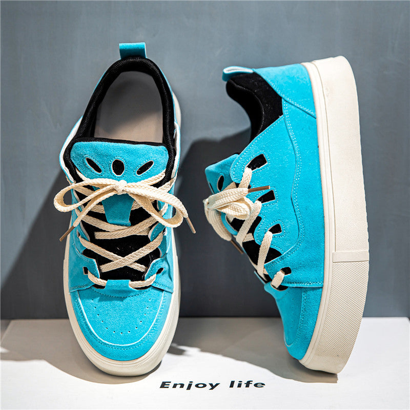 Men's Thick Bottom Skateboard Shoes Low Top