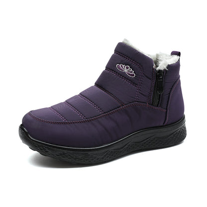 Plus Size Women's Ankle Boots: Thickened Cotton-Padded Warm Snow Shoes