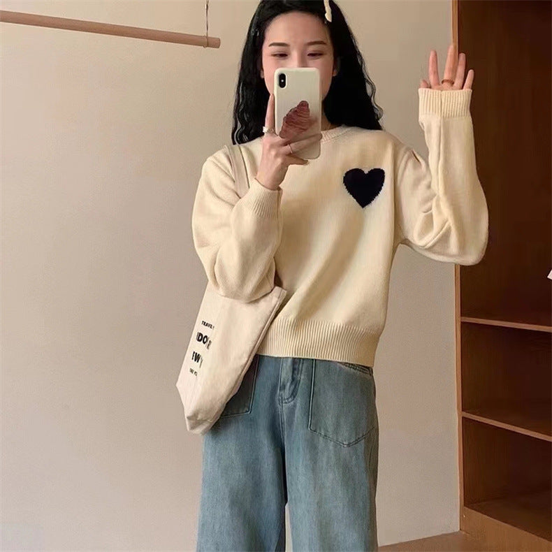 Loose Long Sleeve Korean Style Knitted Sweater