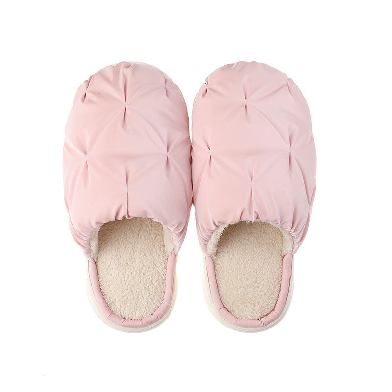 Thick Bottom Waterproof Plush Cotton Indoor Leisure Slippers