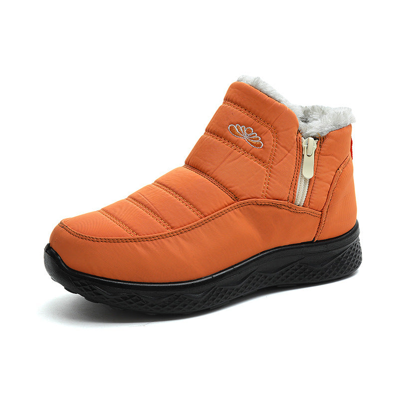 Plus Size Women's Ankle Boots: Thickened Cotton-Padded Warm Snow Shoes