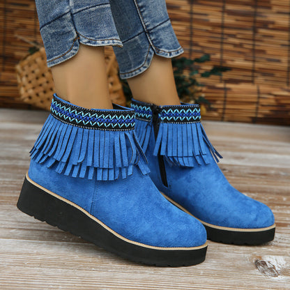 Stylish Small Wedge Booties with Thick Bottom for Fashionable Wear