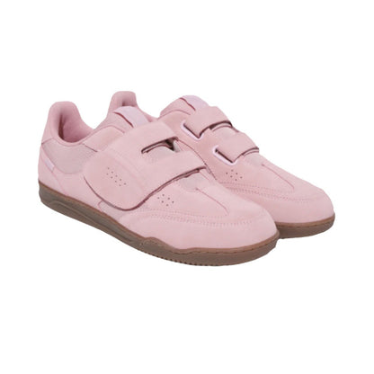 Women's Round Toe Velcro Leather Casual Sneakers