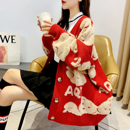 Lazy Style Korean Loose Retro Sweater