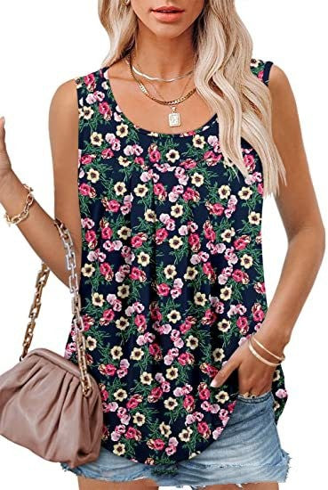 Women's Sleeveless Loose Printed Vest