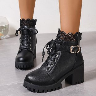 Fall & Winter Korean-Style Plus-Size Short Boots for Women – Fashionable and Cozy