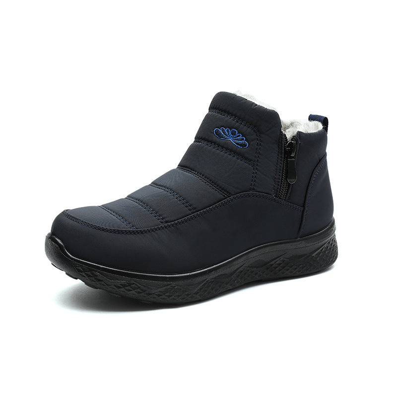 Plus Size Women's Ankle Boots: Thickened Cotton-Padded Warm Snow Shoes