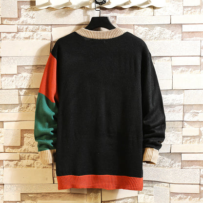 Color block sweater coat